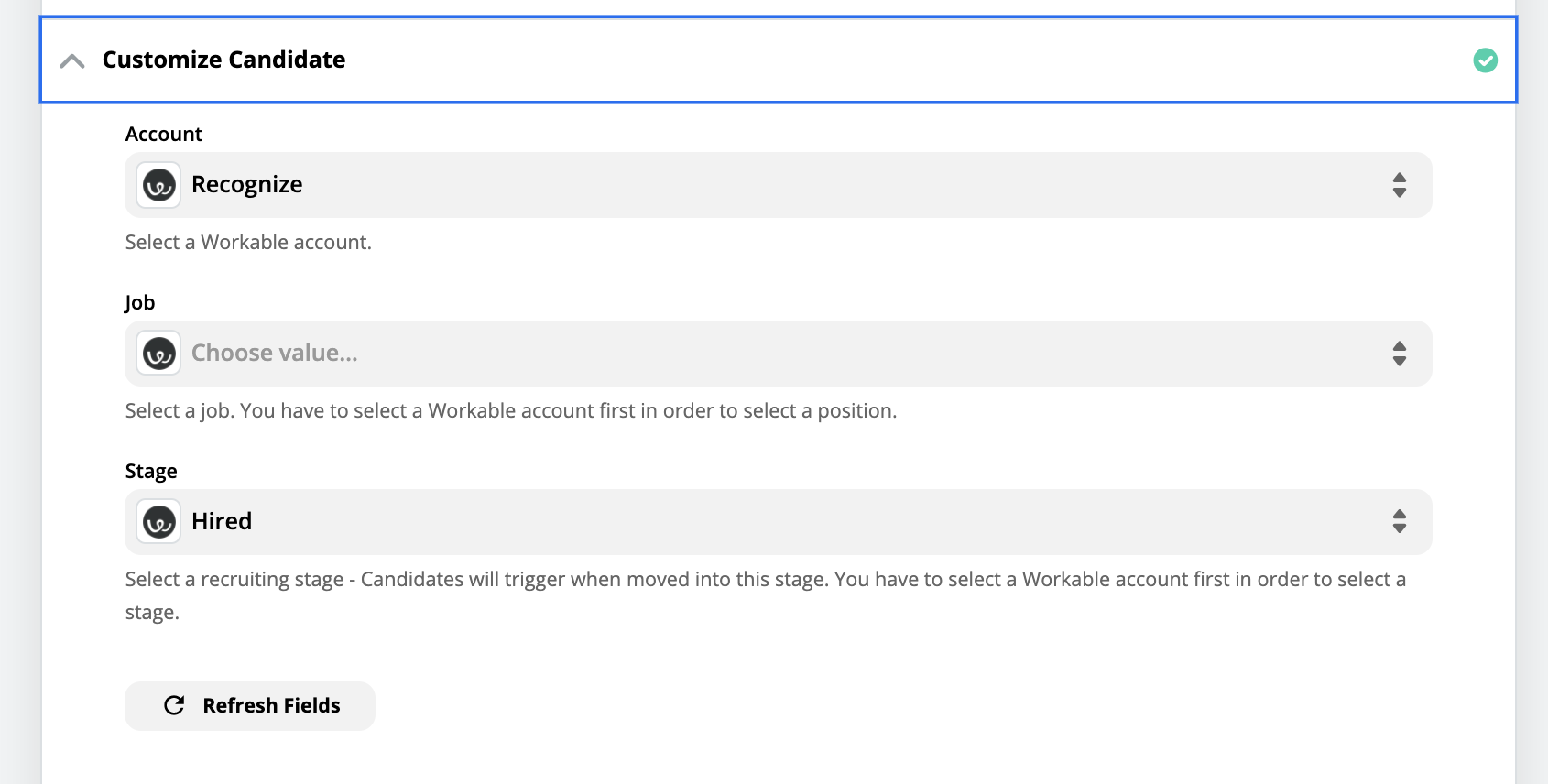 Choosing all candidates that were hired