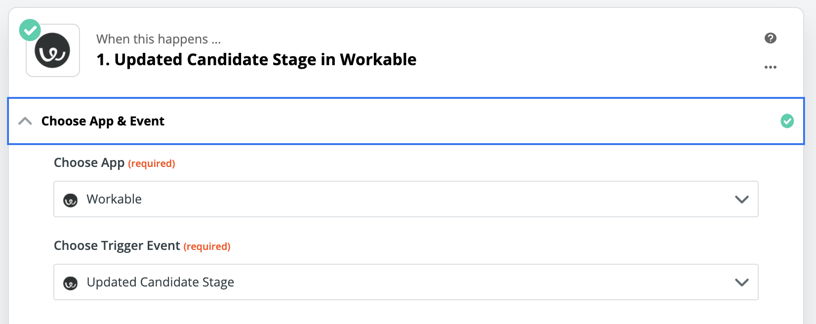 Workable Zapier for updating the candidate stage