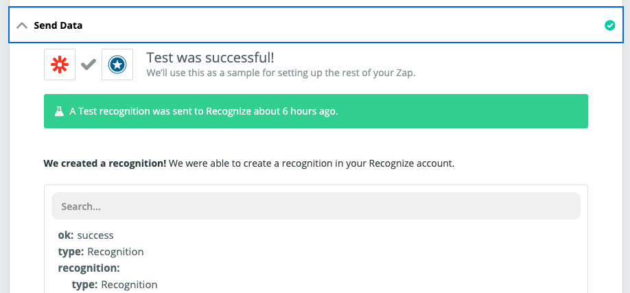 Testing a recognition