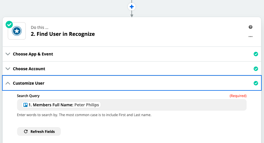 Finding a user in Recognize via name