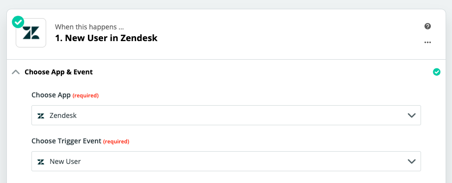 Finding Zendesk in Zapier
