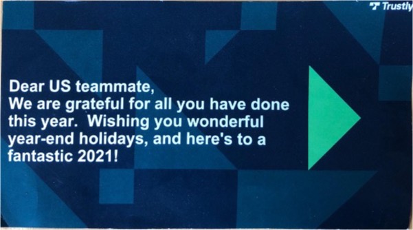 A letter sent in the mail to an employee