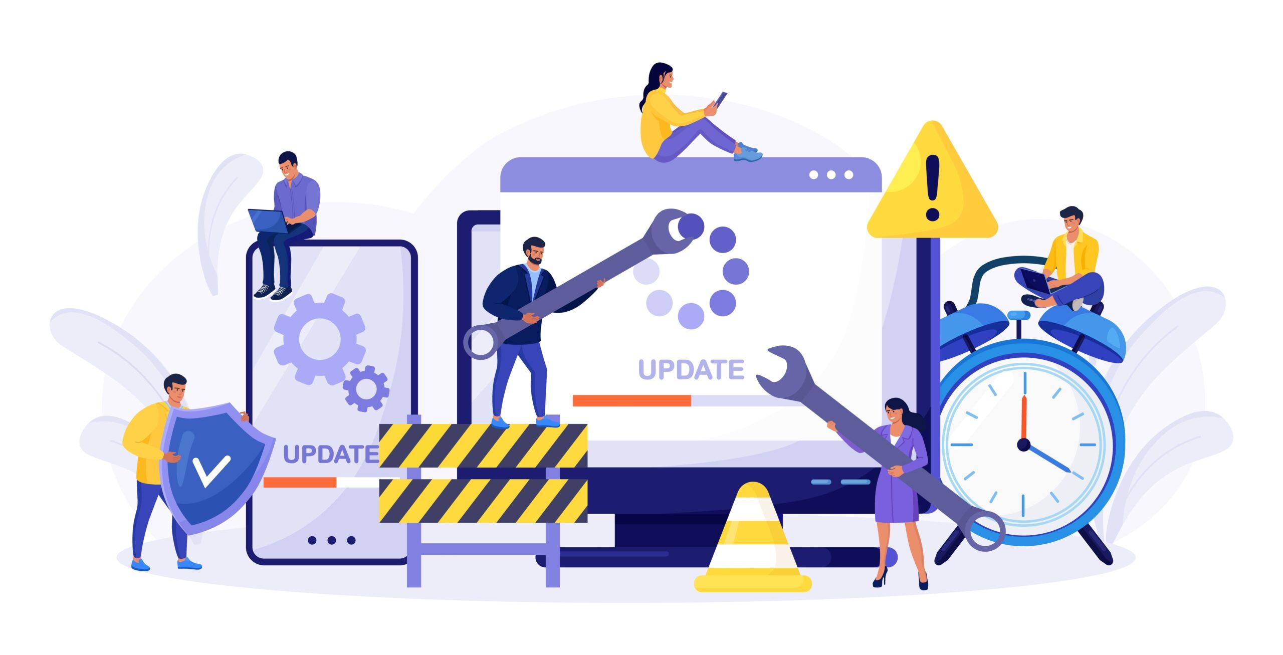 Illustration of updating software