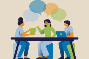 Illustration of global team communication supporting scalable compensation planning and equitable pay models.