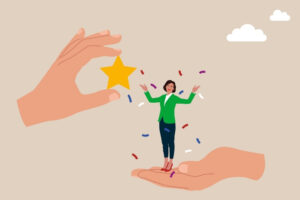 Simple employee recognition and appreciation illustration