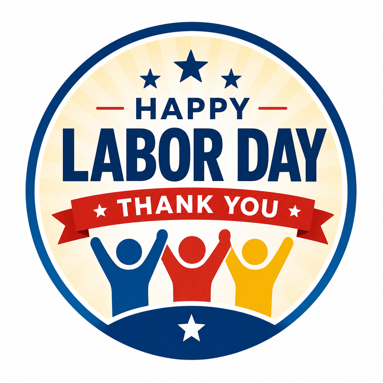 Happy Labor Day Thank You Badge