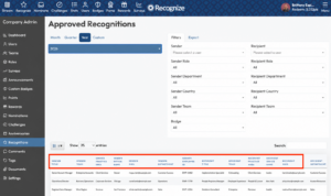 Custom Fields in recognition reporting